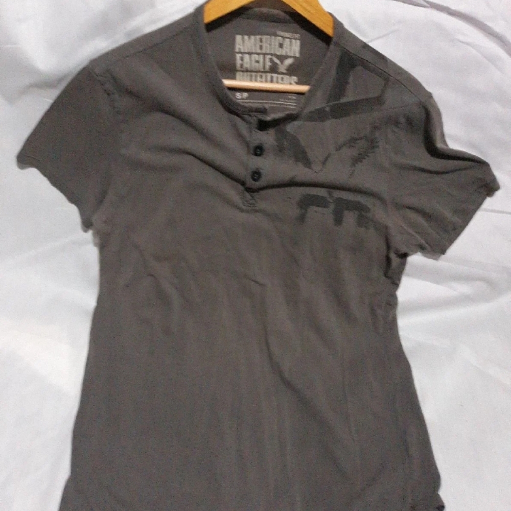 Grey American eagle polo